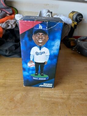 LA Dodgers Magic Johnson Bobblehead - Blue & White
